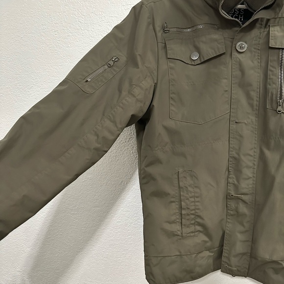 PRICE DROP ❤️Mens Crosshatch Black label Woodrow Jacket In Olive Green Sz L - Picture 2 of 10